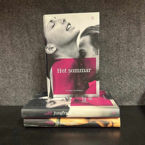 3 st. Erotiska romaner - Het sommar, Jungfrulig mark, Utmaningen - Bokpaket