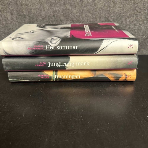 3 st. Erotiska romaner - Het sommar, Jungfrulig mark, Utmaningen - Bokpaket