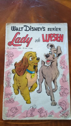 Lady och Lufsen, Walt Disney's Serier, Nr 1, Januari 1956