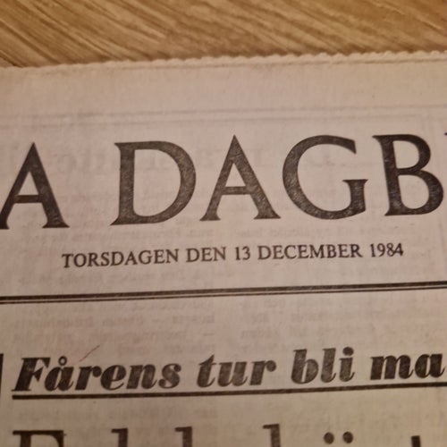 Svenska Dagbladet 13 december 1984