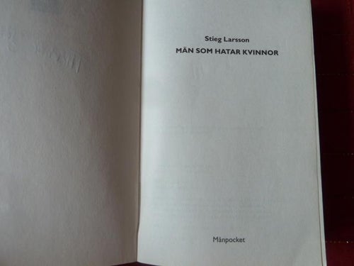 MÄN SOM HATAR KVINNOR, S. LARSSON, 2009, BÖCKER
