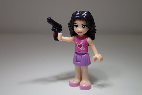 WM Blocks minifigurvapen - Pistol (svart)