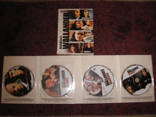MANKELLS WALLANDER FILM 1-4 (INNAN FROSTEN+BYFÅNEN+BRÖDERNA+MÖRKRET) 4-DISC DVD