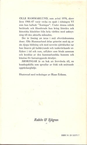 Olle Hammarlund: Årsringar.