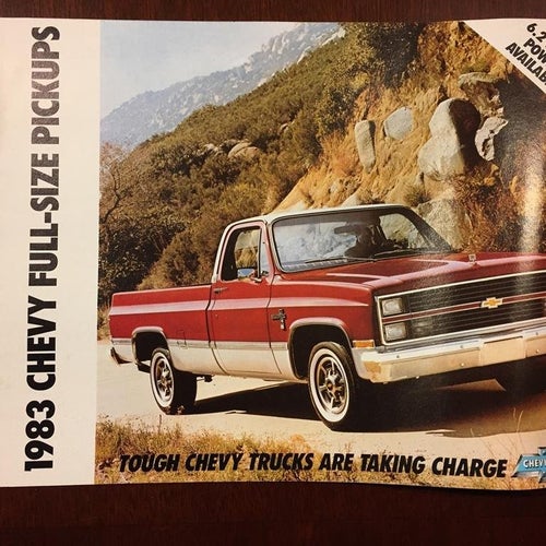 Försäljningsbroschyr Chevrolet Full-size Pickups 1983