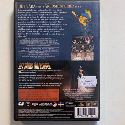 DET VÅRAS FÖR... VÄRLDSHISTORIEN DEL 1 / RYMDEN. 2 X DVD KOMEDI -81 / -87. OOP