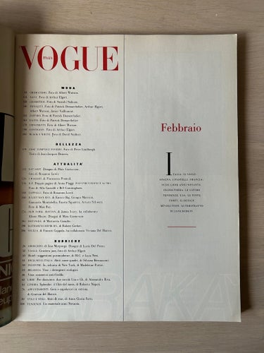 Vogue Italia, January 1989, McGrotha, Evangelista, Mats Gustavson