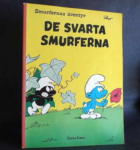 De svarta smurferna . av Peyo . Smurfernas Äventyr nr 6
