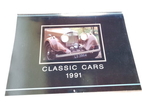 Väggkalender Klassiska Bilar 1991