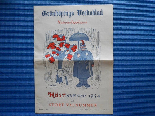 Grönköpings veckoblad 9 1954 Stort valnummer