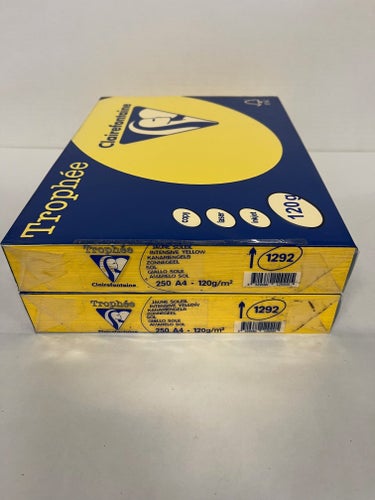 Skrivarpapper gult två paket A4 120g