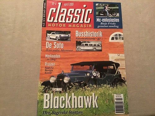 CLASSIC MOTOR NR 4 1995 DR SOTO,VÄSTERMO BUSSAR BUS,BLACKHAWK,NV REX BÖRJE FRISK