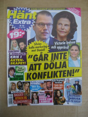 Hänt Extra Nr:40-2018 (Kungafamiljen, Isabel Adrian & Steve Angello, Magnus Ugg