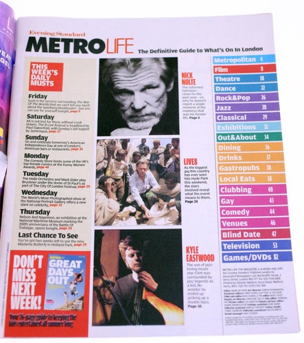 MetroLife Magazine July 1st 2005-Live8 front cover-NEW-Weight 128g-FREE postage