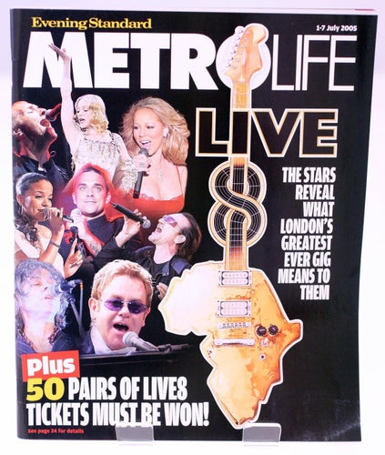 MetroLife Magazine July 1st 2005-Live8 front cover-NEW-Weight 128g-FREE postage