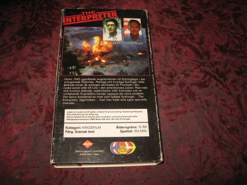THE INTERPRETER (TOLKEN) (DAVID NIVEN,JOHN HURT,ANTHONY QGAYLE) VHS