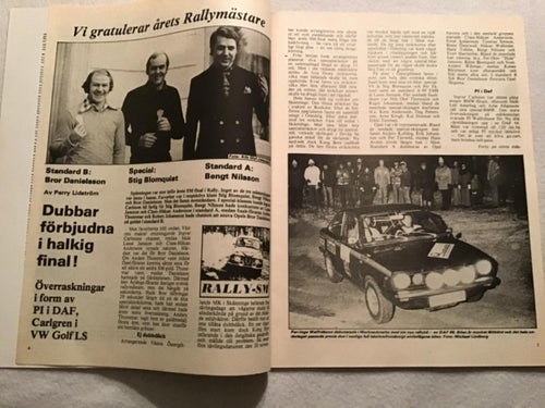 RALLYSPORT NR 12 1974 RALLY SM OCH VM,RALLYCROSS,MAZDA RX3,RALLY I HAGFORS,NORA