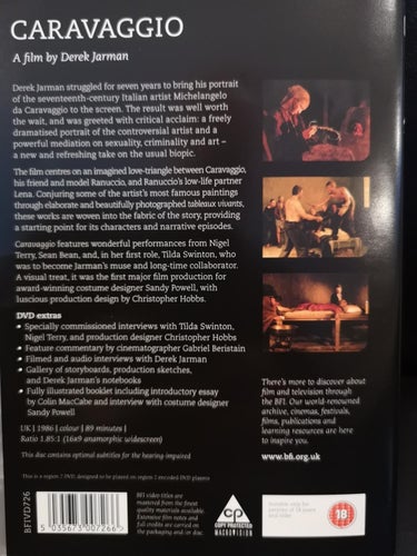 Caravaggio (1986) Derek Jarman med Noam Almaz, Dawn Archibald, Nigel Terry.
