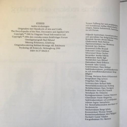 HANDENS REDSKAP OCH VERKTYG The Diagram Group 1990
