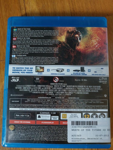 Wrath of the Titans 3D Blu-ray