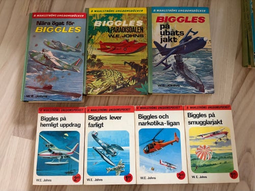 Biggles böcker 7 st av W.E. Johns