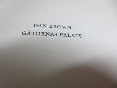 Gåtornas Palats av Dan Brown, 1998