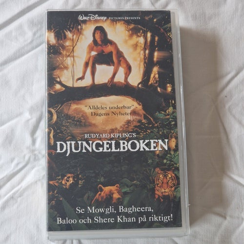 Djungelboken VHS 1994 – Walt Disney svensk utgåva – live action