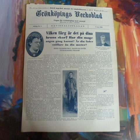 GRÖNKÖPINGS VECKOBLAD, 1960 MAJ 5, TIDNING