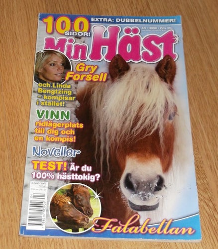Min Häst tidning nr 4/5 2008 hästtidning hästar barn tonår häst tjej tidning