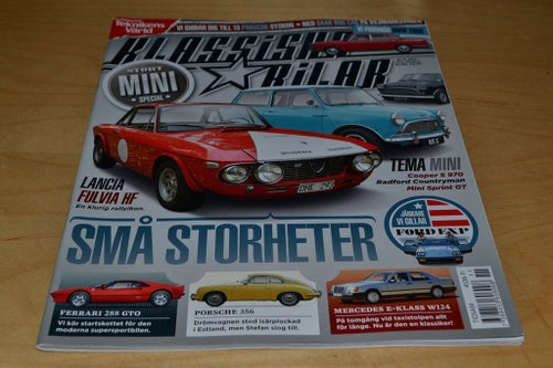 KLASSISKA BILAR NR 11 2017. FERRARI 288 GTO , PORSCHE 356, TEMA MINI ,M.M