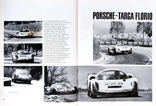 PORSCHE TARGA FLORIO, STOR TIDNINGSARTIKEL 1967