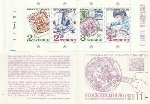 H 364 STOCKHOLMIA 86 =`DUBBLE=K.NUMMER 987411+CYLS 1 SE BILD
