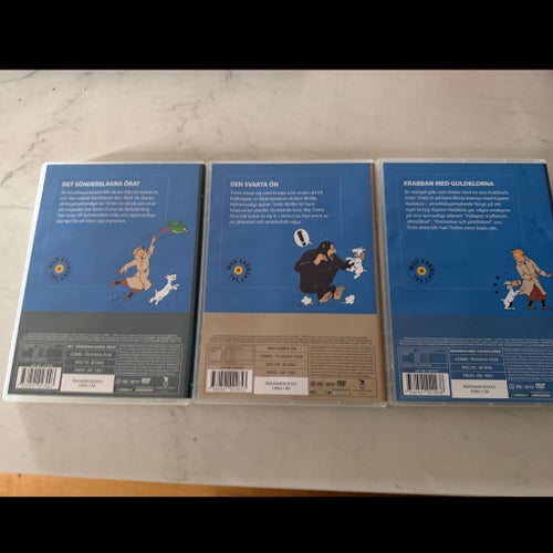 Tintin - Det sönderslagna örat, Den svarta ön, Krabban med guldklorna