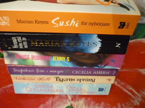BOK, 6 STYCKEN POCKET BÖCKER, SHEILA O´FLANAGAN, CECELIA AHREN, DENISE RUDBERG
