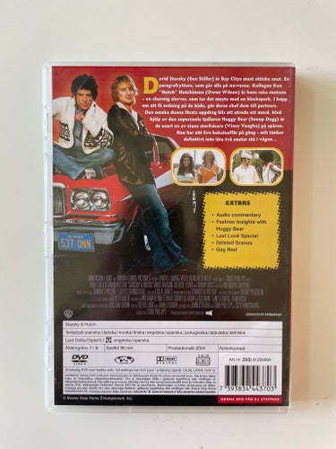 Starsky & Hutch (DVD) Ben Stiller och Owen Wilson. Svensk utgåva.