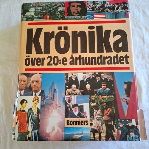Krönika över 20:e århundradet Skyddsomslag i dåligt skick.