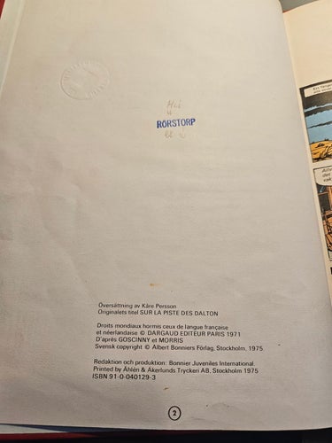 Serialbum, serie, album, tidning, Lucky lukes äventyr, Ratata på spåret