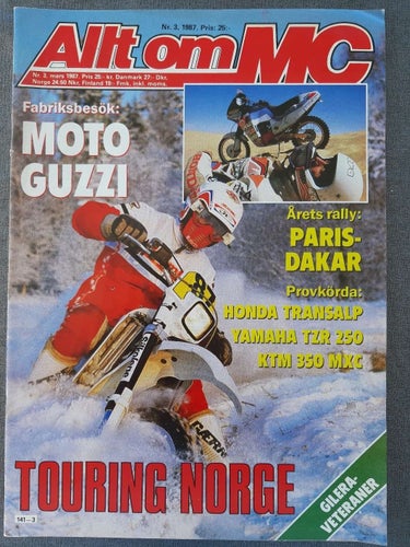 Allt om MC nr 3 1987: Yamaha TZR 250, Honda Transalp 600 V, KTM 350 MXC