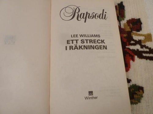 ETT STRECK I RÄKNINGEN, L. WILLIAMS, 1989,  BÖCKER