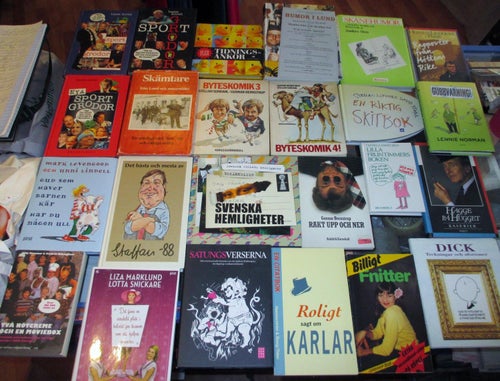 Svensk humor, 24 st, Liza Marklund, Staffan Wictorin, Hagge Geigert, m fl