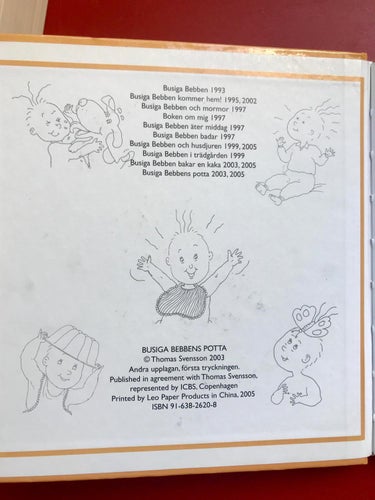 BUSIGA BEBBENS POTTA + BUSIGA BEBBENS ROLIGA ORDBOK Thomas Svensson