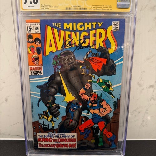 Avengers #69, Signed, KEY! 7.0 CGC