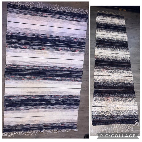 Matchande Trasmattor gångmatta 241 X 68 och matta 215 X 138 cm