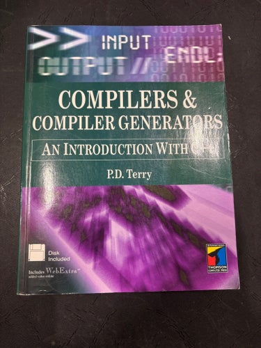 Compilers & Compiler Generators 1997 P.D. Terry C++ bok diskett