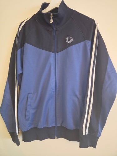Fred Perry blå träningsjacka, storlek L