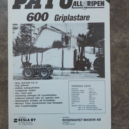 Broschyr PATU Griplastare 600