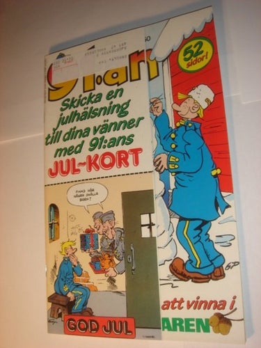 91:an (svensk) NY OLÄST Nr 25 1985 m Adresslapp Julkort