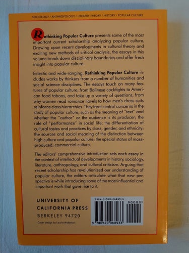 Rethinking Popular Culture.. Mukerji, Chandra / Schudson, Michael. 1991.