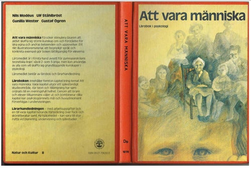 ATT VARA MÄNNISKA - Lärobok i psykologi (1979)
