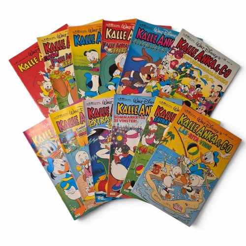 Kalle Anka & Co Serietidningar - 12 st 1982-1988